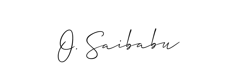 Make a short O. Saibabu signature style. Manage your documents anywhere anytime using Allison_Script. Create and add eSignatures, submit forms, share and send files easily. O. Saibabu signature style 2 images and pictures png