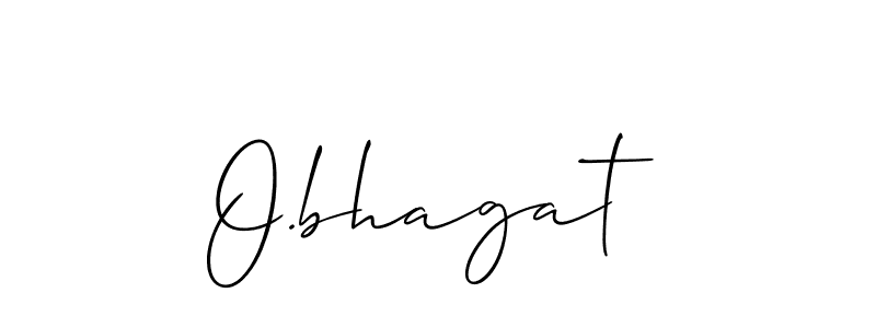 How to make O.bhagat signature? Allison_Script is a professional autograph style. Create handwritten signature for O.bhagat name. O.bhagat signature style 2 images and pictures png