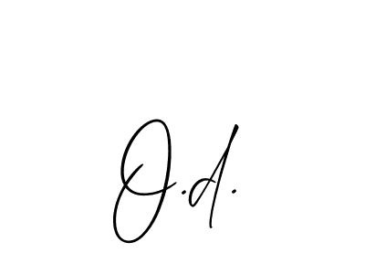 Create a beautiful signature design for name O.d.. With this signature (Allison_Script) fonts, you can make a handwritten signature for free. O.d. signature style 2 images and pictures png