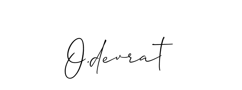 Create a beautiful signature design for name O.devrat. With this signature (Allison_Script) fonts, you can make a handwritten signature for free. O.devrat signature style 2 images and pictures png