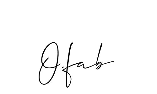 Use a signature maker to create a handwritten signature online. With this signature software, you can design (Allison_Script) your own signature for name O.fab. O.fab signature style 2 images and pictures png