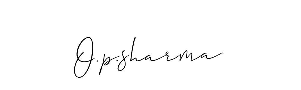 Also we have O.p.sharma name is the best signature style. Create professional handwritten signature collection using Allison_Script autograph style. O.p.sharma signature style 2 images and pictures png