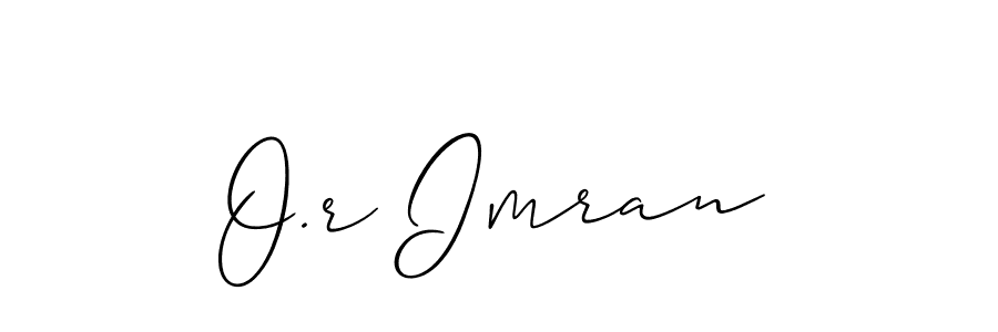 How to make O.r Imran signature? Allison_Script is a professional autograph style. Create handwritten signature for O.r Imran name. O.r Imran signature style 2 images and pictures png