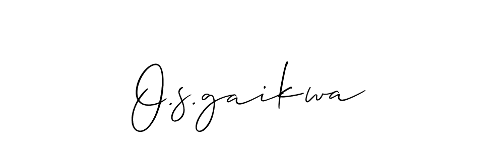 Make a short O.s.gaikwa signature style. Manage your documents anywhere anytime using Allison_Script. Create and add eSignatures, submit forms, share and send files easily. O.s.gaikwa signature style 2 images and pictures png