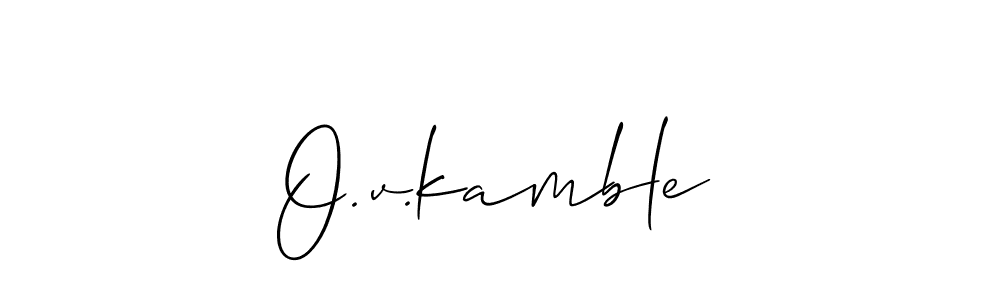 How to Draw O.v.kamble signature style? Allison_Script is a latest design signature styles for name O.v.kamble. O.v.kamble signature style 2 images and pictures png