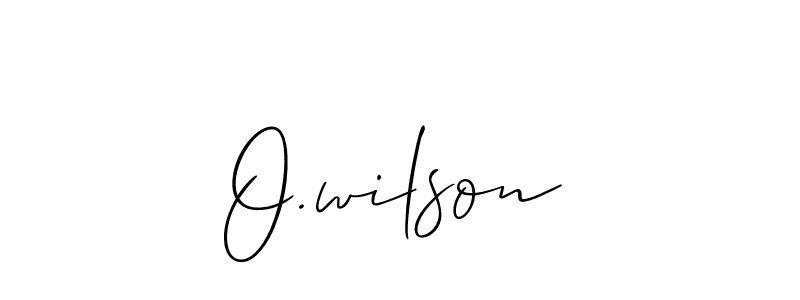 Create a beautiful signature design for name O.wilson. With this signature (Allison_Script) fonts, you can make a handwritten signature for free. O.wilson signature style 2 images and pictures png