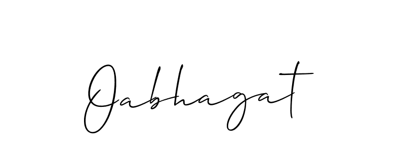 Allison_Script is a professional signature style that is perfect for those who want to add a touch of class to their signature. It is also a great choice for those who want to make their signature more unique. Get Oabhagat name to fancy signature for free. Oabhagat signature style 2 images and pictures png