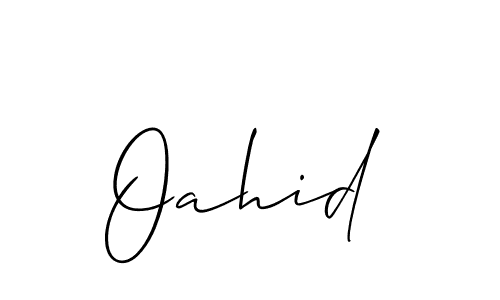 Create a beautiful signature design for name Oahid. With this signature (Allison_Script) fonts, you can make a handwritten signature for free. Oahid signature style 2 images and pictures png