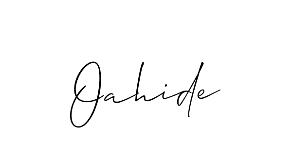 Create a beautiful signature design for name Oahide. With this signature (Allison_Script) fonts, you can make a handwritten signature for free. Oahide signature style 2 images and pictures png