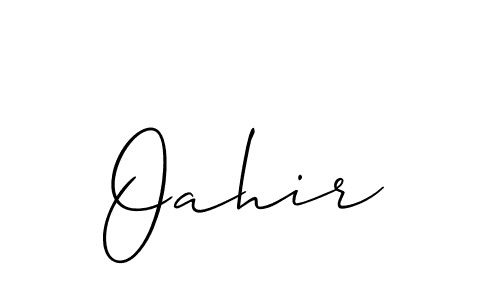 It looks lik you need a new signature style for name Oahir. Design unique handwritten (Allison_Script) signature with our free signature maker in just a few clicks. Oahir signature style 2 images and pictures png