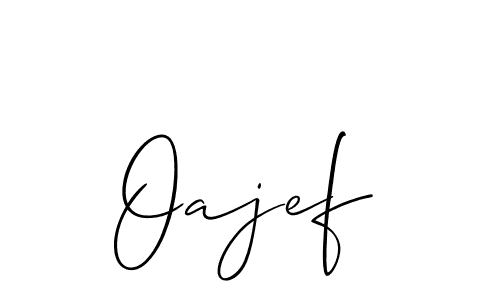 How to make Oajef signature? Allison_Script is a professional autograph style. Create handwritten signature for Oajef name. Oajef signature style 2 images and pictures png