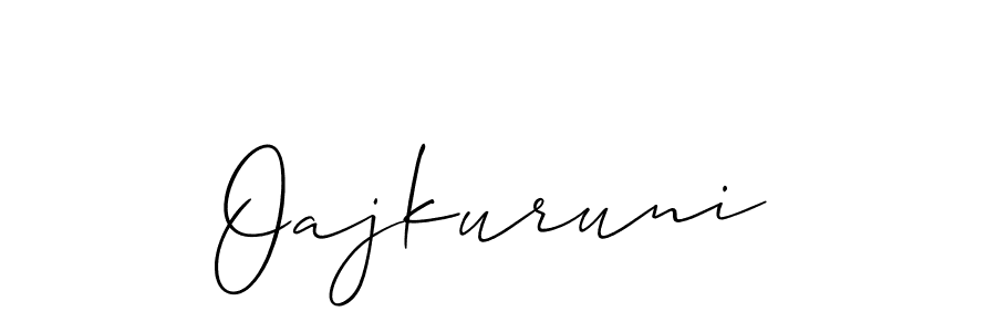 How to make Oajkuruni signature? Allison_Script is a professional autograph style. Create handwritten signature for Oajkuruni name. Oajkuruni signature style 2 images and pictures png