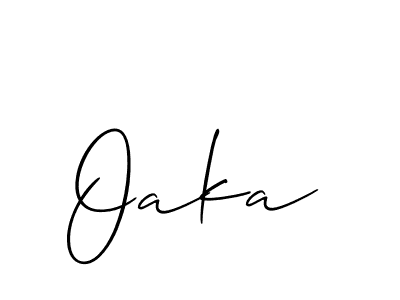 How to Draw Oaka signature style? Allison_Script is a latest design signature styles for name Oaka. Oaka signature style 2 images and pictures png