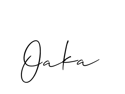 Also You can easily find your signature by using the search form. We will create Oaka name handwritten signature images for you free of cost using Allison_Script sign style. Oaka signature style 2 images and pictures png