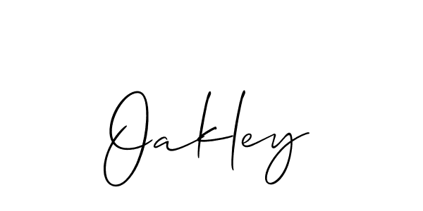 How to make Oakley signature? Allison_Script is a professional autograph style. Create handwritten signature for Oakley name. Oakley signature style 2 images and pictures png