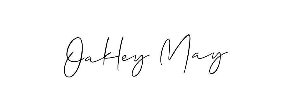 It looks lik you need a new signature style for name Oakley May. Design unique handwritten (Allison_Script) signature with our free signature maker in just a few clicks. Oakley May signature style 2 images and pictures png