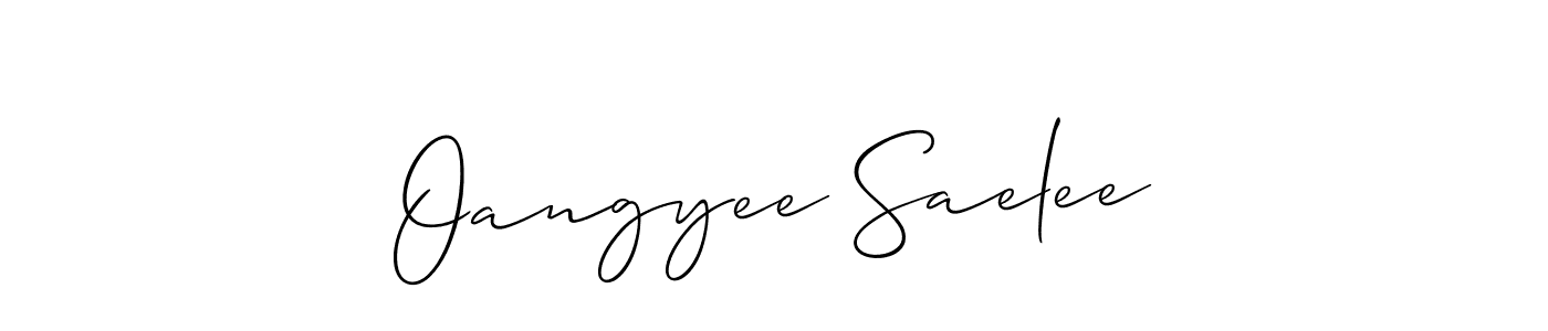Here are the top 10 professional signature styles for the name Oangyee Saelee. These are the best autograph styles you can use for your name. Oangyee Saelee signature style 2 images and pictures png