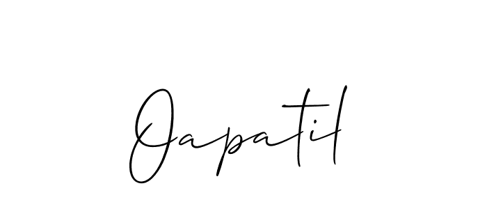 How to make Oapatil name signature. Use Allison_Script style for creating short signs online. This is the latest handwritten sign. Oapatil signature style 2 images and pictures png