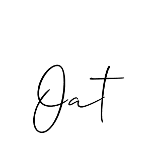 Use a signature maker to create a handwritten signature online. With this signature software, you can design (Allison_Script) your own signature for name Oat. Oat signature style 2 images and pictures png