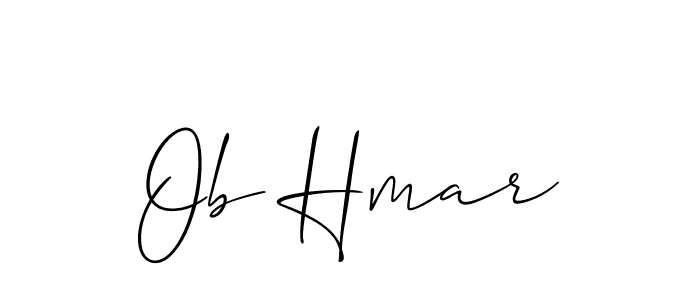 How to make Ob Hmar signature? Allison_Script is a professional autograph style. Create handwritten signature for Ob Hmar name. Ob Hmar signature style 2 images and pictures png