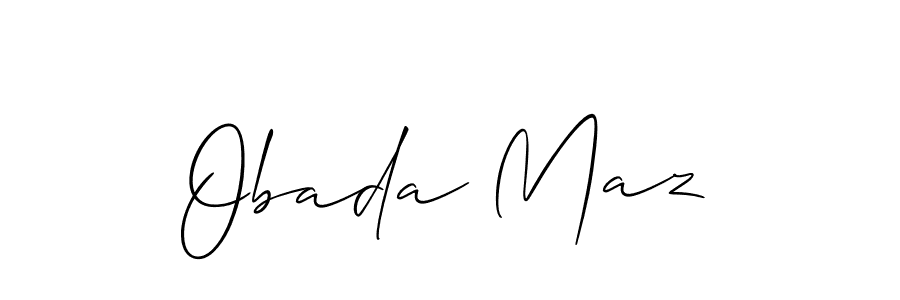 Allison_Script is a professional signature style that is perfect for those who want to add a touch of class to their signature. It is also a great choice for those who want to make their signature more unique. Get Obada Maz name to fancy signature for free. Obada Maz signature style 2 images and pictures png
