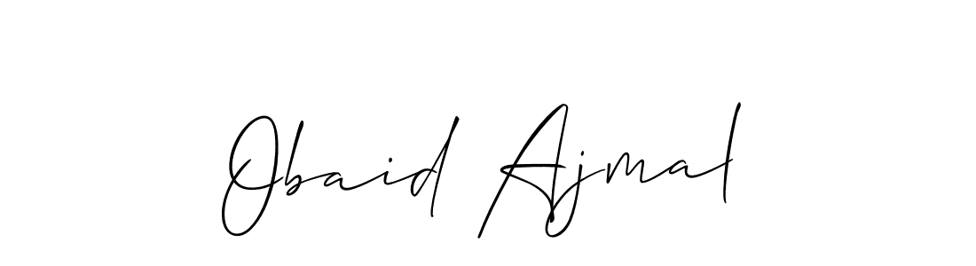 Also You can easily find your signature by using the search form. We will create Obaid Ajmal name handwritten signature images for you free of cost using Allison_Script sign style. Obaid Ajmal signature style 2 images and pictures png