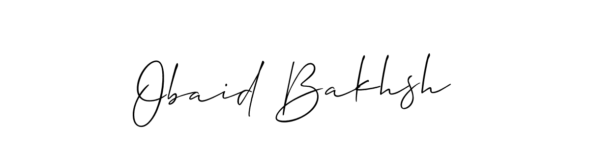 Also we have Obaid Bakhsh name is the best signature style. Create professional handwritten signature collection using Allison_Script autograph style. Obaid Bakhsh signature style 2 images and pictures png