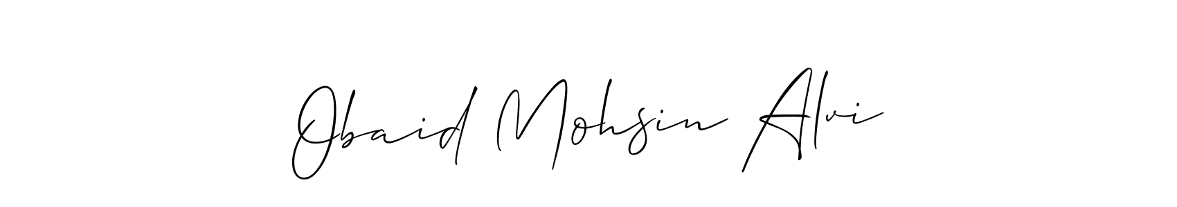 Design your own signature with our free online signature maker. With this signature software, you can create a handwritten (Allison_Script) signature for name Obaid Mohsin Alvi. Obaid Mohsin Alvi signature style 2 images and pictures png