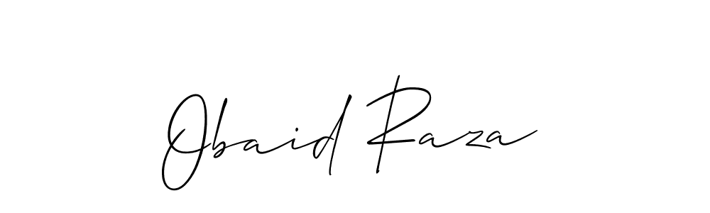 Make a short Obaid Raza signature style. Manage your documents anywhere anytime using Allison_Script. Create and add eSignatures, submit forms, share and send files easily. Obaid Raza signature style 2 images and pictures png