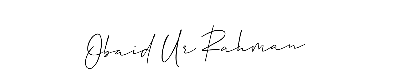 if you are searching for the best signature style for your name Obaid Ur Rahman. so please give up your signature search. here we have designed multiple signature styles  using Allison_Script. Obaid Ur Rahman signature style 2 images and pictures png