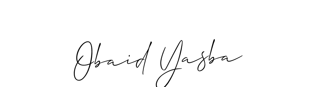 Allison_Script is a professional signature style that is perfect for those who want to add a touch of class to their signature. It is also a great choice for those who want to make their signature more unique. Get Obaid Yasba name to fancy signature for free. Obaid Yasba signature style 2 images and pictures png