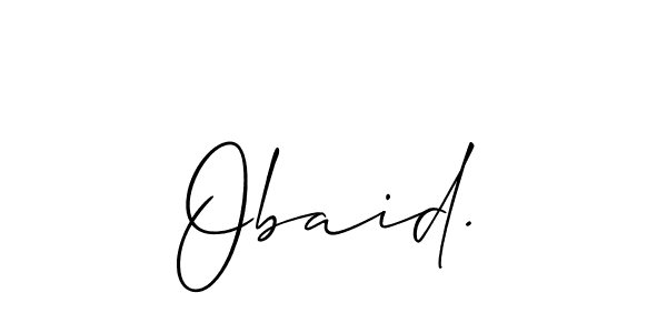 Use a signature maker to create a handwritten signature online. With this signature software, you can design (Allison_Script) your own signature for name Obaid.. Obaid. signature style 2 images and pictures png