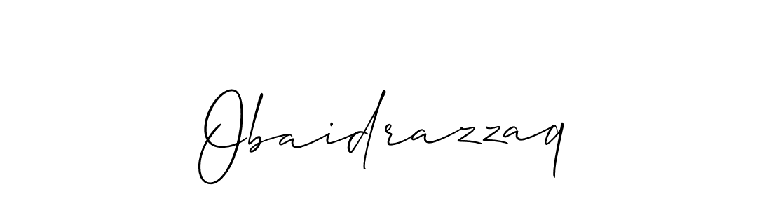 The best way (Allison_Script) to make a short signature is to pick only two or three words in your name. The name Obaidrazzaq include a total of six letters. For converting this name. Obaidrazzaq signature style 2 images and pictures png