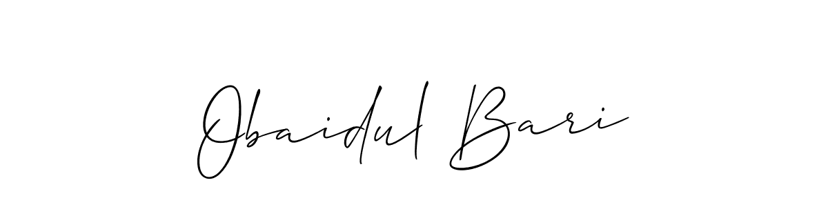 Design your own signature with our free online signature maker. With this signature software, you can create a handwritten (Allison_Script) signature for name Obaidul Bari. Obaidul Bari signature style 2 images and pictures png