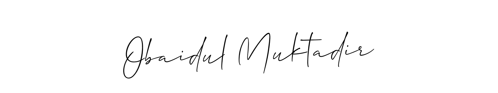 Use a signature maker to create a handwritten signature online. With this signature software, you can design (Allison_Script) your own signature for name Obaidul Muktadir. Obaidul Muktadir signature style 2 images and pictures png