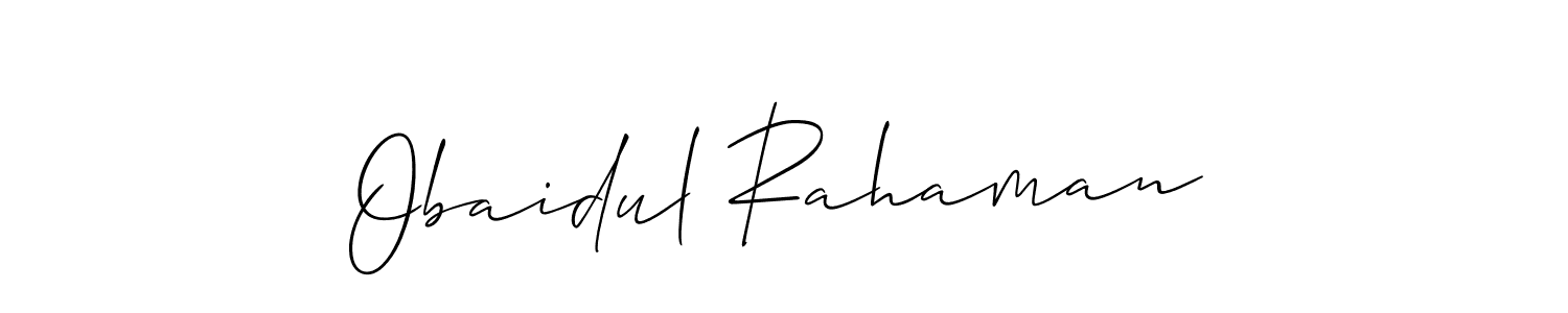 Make a beautiful signature design for name Obaidul Rahaman. With this signature (Allison_Script) style, you can create a handwritten signature for free. Obaidul Rahaman signature style 2 images and pictures png