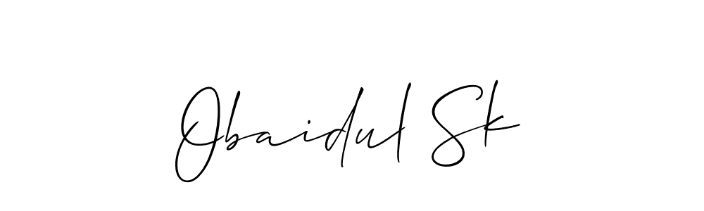 You should practise on your own different ways (Allison_Script) to write your name (Obaidul Sk) in signature. don't let someone else do it for you. Obaidul Sk signature style 2 images and pictures png