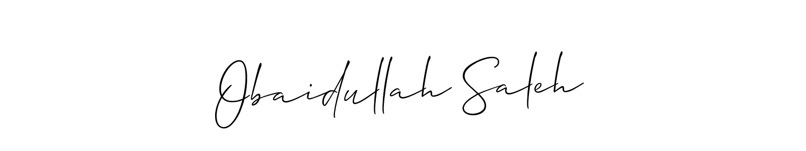 Obaidullah Saleh stylish signature style. Best Handwritten Sign (Allison_Script) for my name. Handwritten Signature Collection Ideas for my name Obaidullah Saleh. Obaidullah Saleh signature style 2 images and pictures png