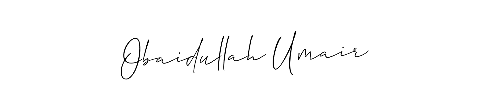 Obaidullah Umair stylish signature style. Best Handwritten Sign (Allison_Script) for my name. Handwritten Signature Collection Ideas for my name Obaidullah Umair. Obaidullah Umair signature style 2 images and pictures png