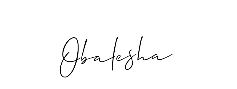 Create a beautiful signature design for name Obalesha. With this signature (Allison_Script) fonts, you can make a handwritten signature for free. Obalesha signature style 2 images and pictures png