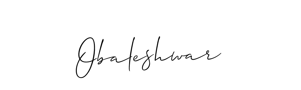 Design your own signature with our free online signature maker. With this signature software, you can create a handwritten (Allison_Script) signature for name Obaleshwar. Obaleshwar signature style 2 images and pictures png