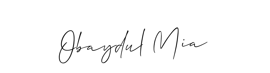 The best way (Allison_Script) to make a short signature is to pick only two or three words in your name. The name Obaydul Mia include a total of six letters. For converting this name. Obaydul Mia signature style 2 images and pictures png