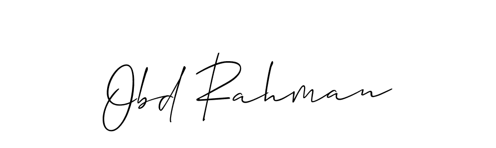 Design your own signature with our free online signature maker. With this signature software, you can create a handwritten (Allison_Script) signature for name Obd Rahman. Obd Rahman signature style 2 images and pictures png