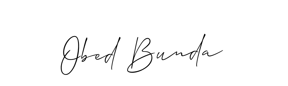 You should practise on your own different ways (Allison_Script) to write your name (Obed Bunda) in signature. don't let someone else do it for you. Obed Bunda signature style 2 images and pictures png