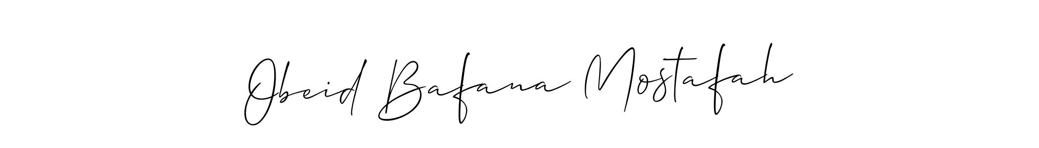 You should practise on your own different ways (Allison_Script) to write your name (Obeid Bafana Mostafah) in signature. don't let someone else do it for you. Obeid Bafana Mostafah signature style 2 images and pictures png