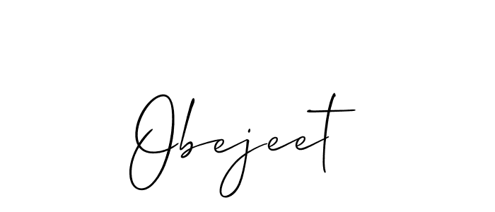 if you are searching for the best signature style for your name Obejeet. so please give up your signature search. here we have designed multiple signature styles  using Allison_Script. Obejeet signature style 2 images and pictures png