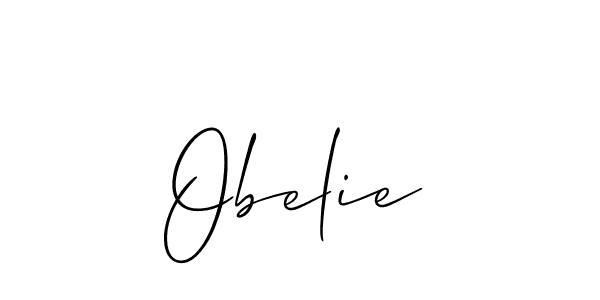 Use a signature maker to create a handwritten signature online. With this signature software, you can design (Allison_Script) your own signature for name Obelie. Obelie signature style 2 images and pictures png