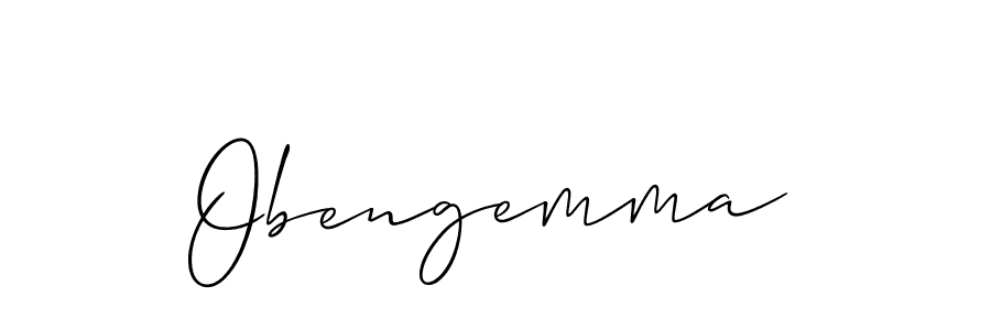 The best way (Allison_Script) to make a short signature is to pick only two or three words in your name. The name Obengemma include a total of six letters. For converting this name. Obengemma signature style 2 images and pictures png