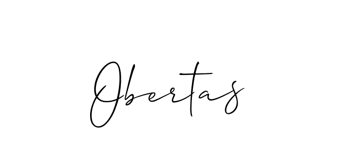 Also we have Obertas name is the best signature style. Create professional handwritten signature collection using Allison_Script autograph style. Obertas signature style 2 images and pictures png