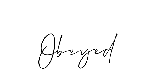 if you are searching for the best signature style for your name Obeyed. so please give up your signature search. here we have designed multiple signature styles  using Allison_Script. Obeyed signature style 2 images and pictures png